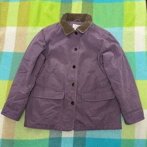 Vintage LL Bean Quilted Lined Purple Chore Barn Canvas Coat Women’s